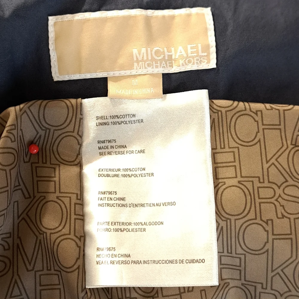 Michael‎ Kors Women's Jacket Blue Gold Tone Accents Size Medium